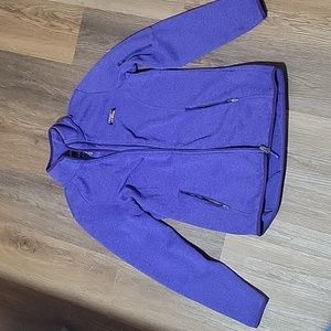 LLbean womens zip up medium blue